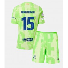 Barcelona Andreas Christensen #15 Tredjedraktsett Barn 2024-25 Kortermet (+ korte bukser)